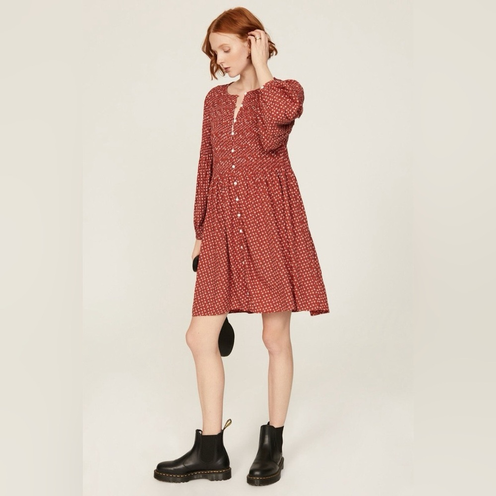 Madewell Red Printed Mini Dress